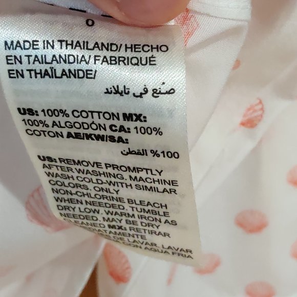 CHICO'S No Iron Seashell Button Down Shirt - Picture 6 of 8